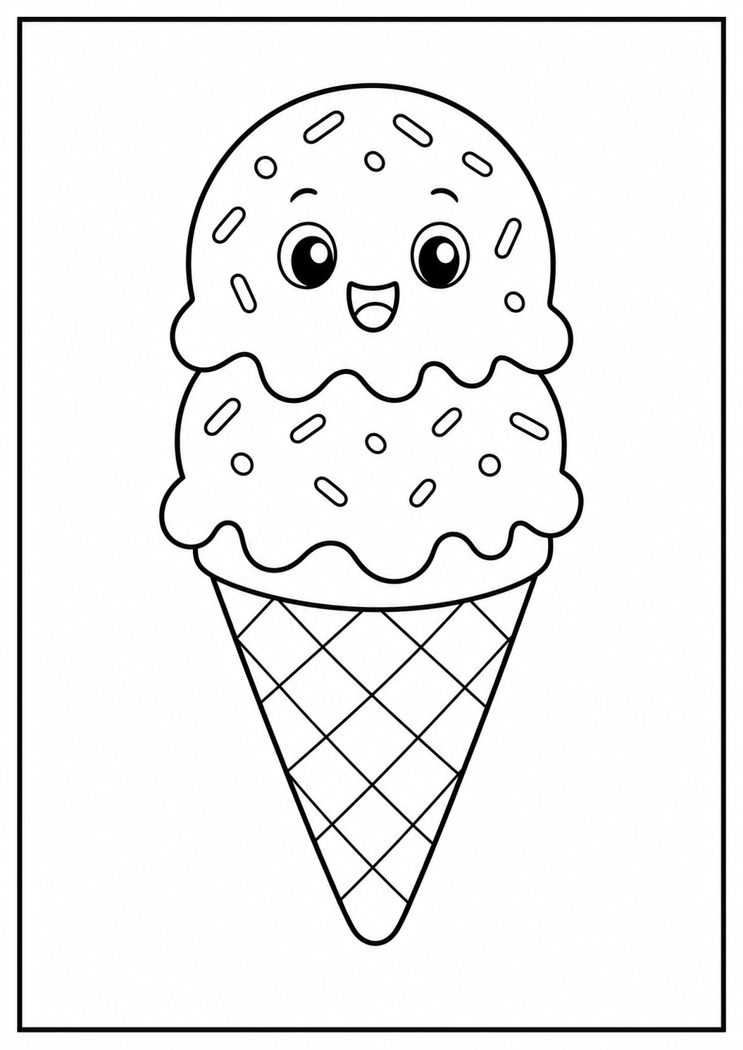 Codex Ice Cream Cone Coloring Page
