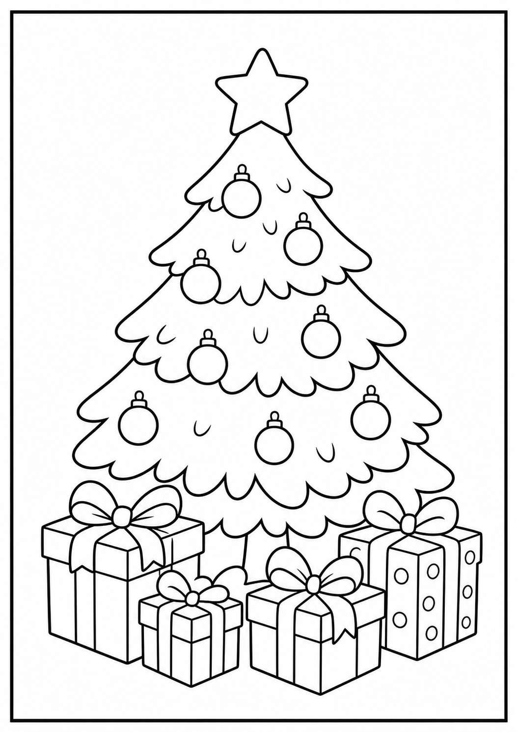 Codex Christmas Tree Coloring Page