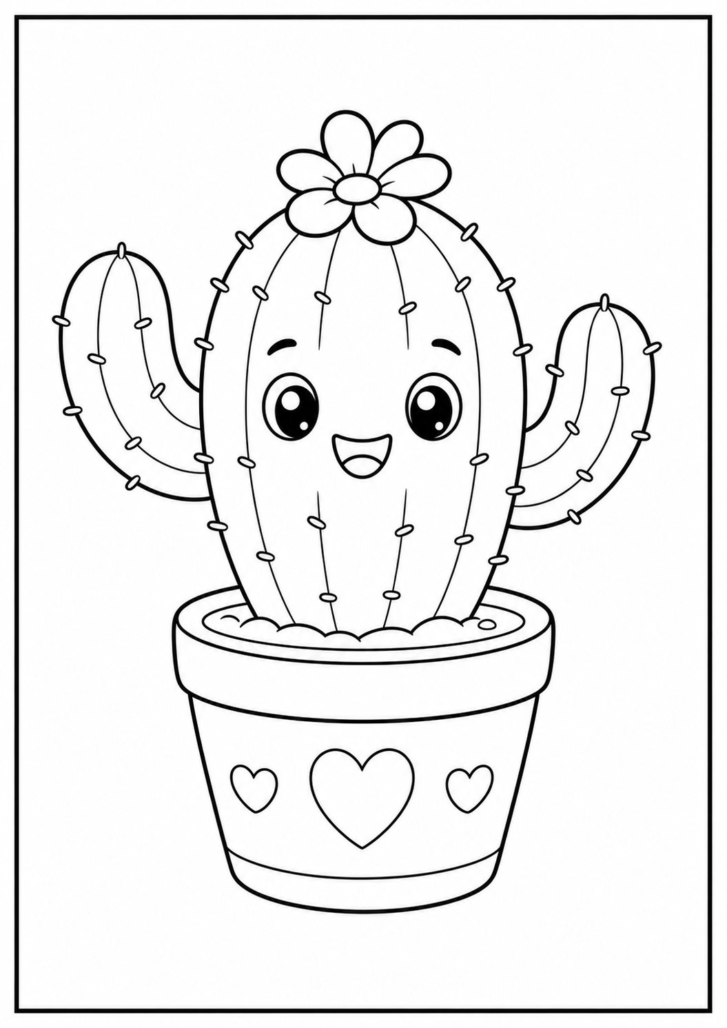 Codex Cactus Coloring Page