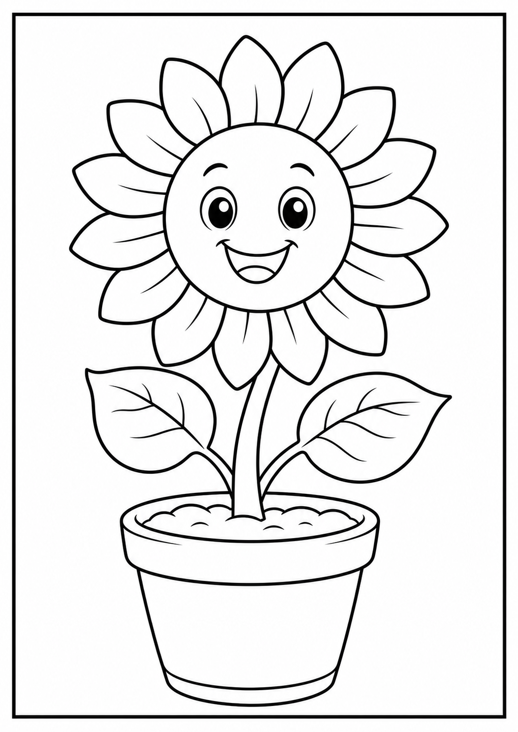 Codex Sunflower Coloring Page