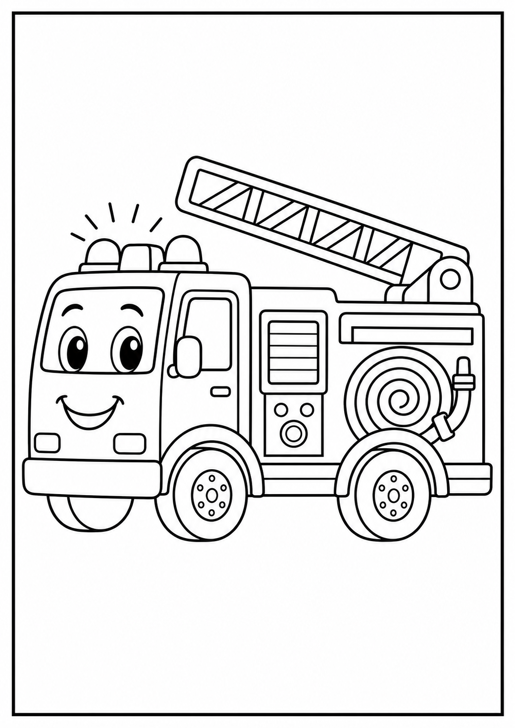 Codex Fire Truck Coloring Page